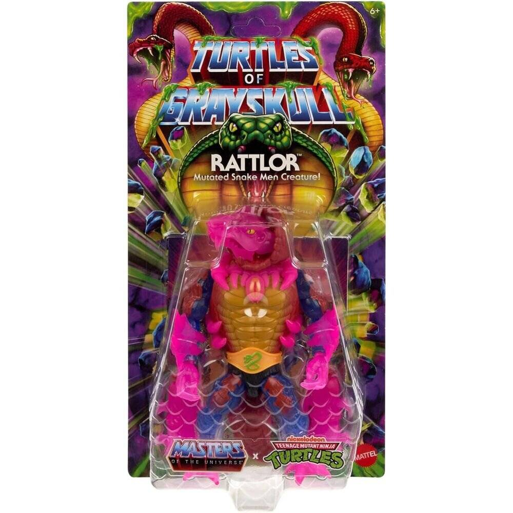 Masters of the Universe Turtles of Grayskull Rattlor Figur 14cm
