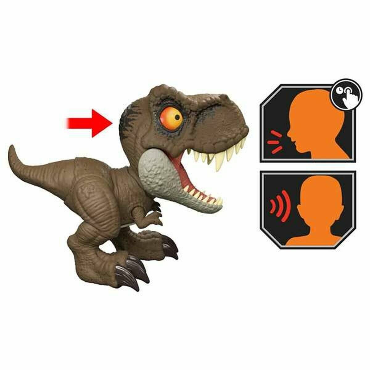 Jurassic World Brü llkommando Tyrannosaurus Rex Dinosaurierfigur, Aufnahme- und Abspielfunktion sowie Brü llgerä usche, T