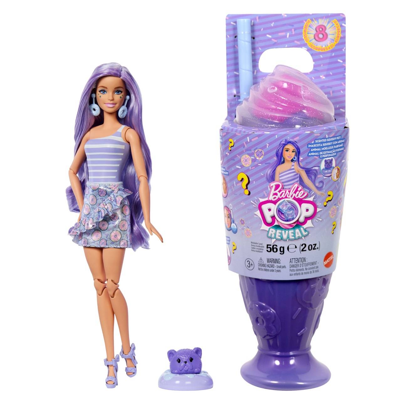 Mattel JFY60 - Barbie Pop! Reveal Barbie Treats Series - Purple Doll