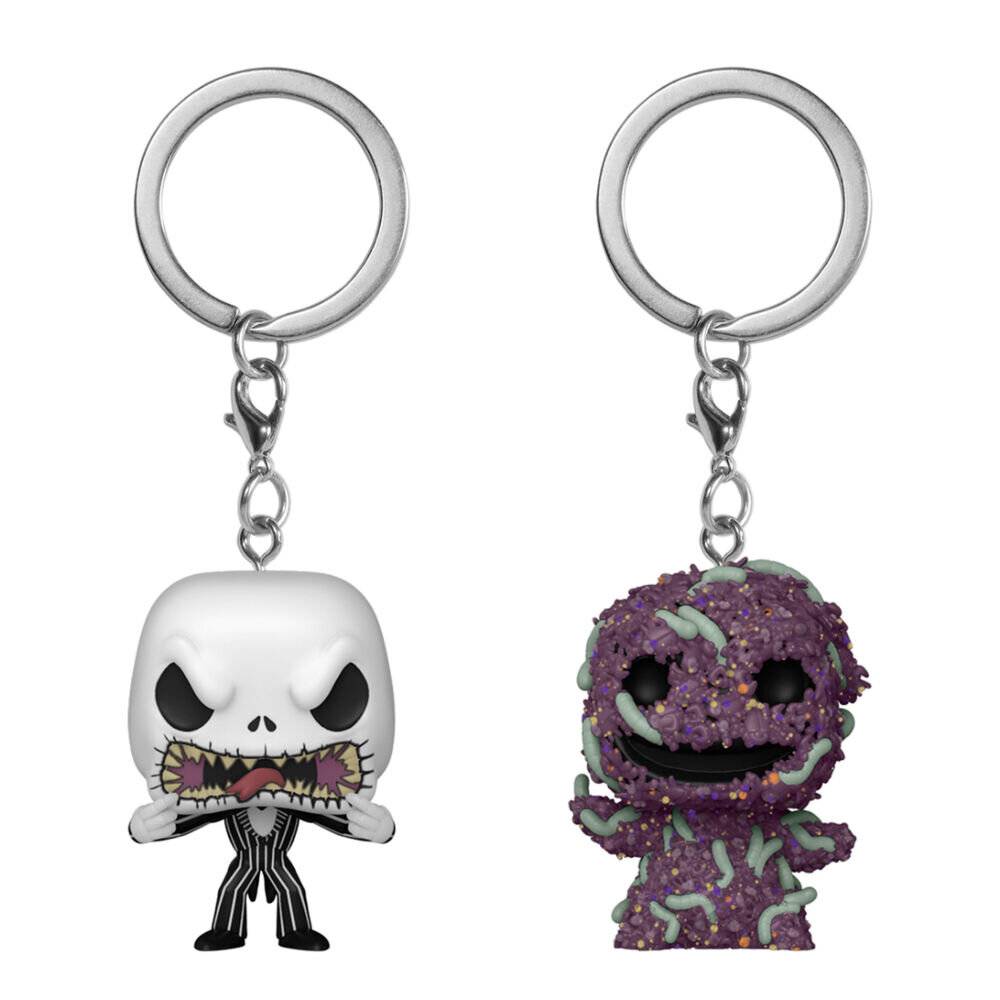 Nightmare Before Christmas POP! Vinyl Schlüsselanhänger 2er-Pack Jack/Oogie 4 cm