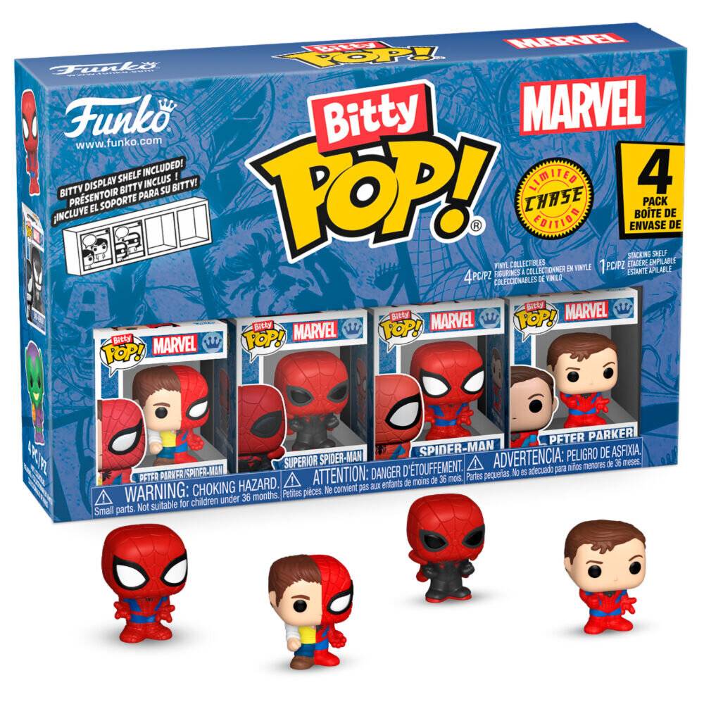 Blister 4 Figuren Bitty POP Marvel Spider-Man Parker Split