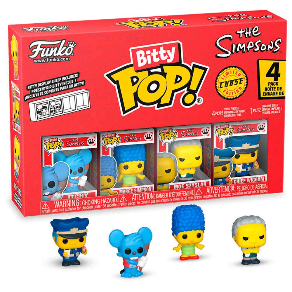 Blister 4 Figuren Bitty POP Die Simpsons Itchy