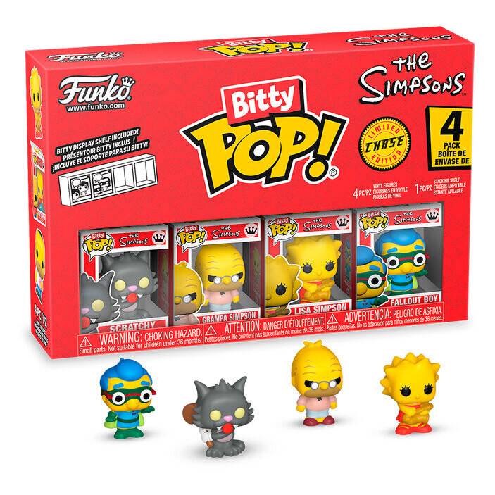 Blister 4 Figuren Bitty POP Die Simpsons Scratchy