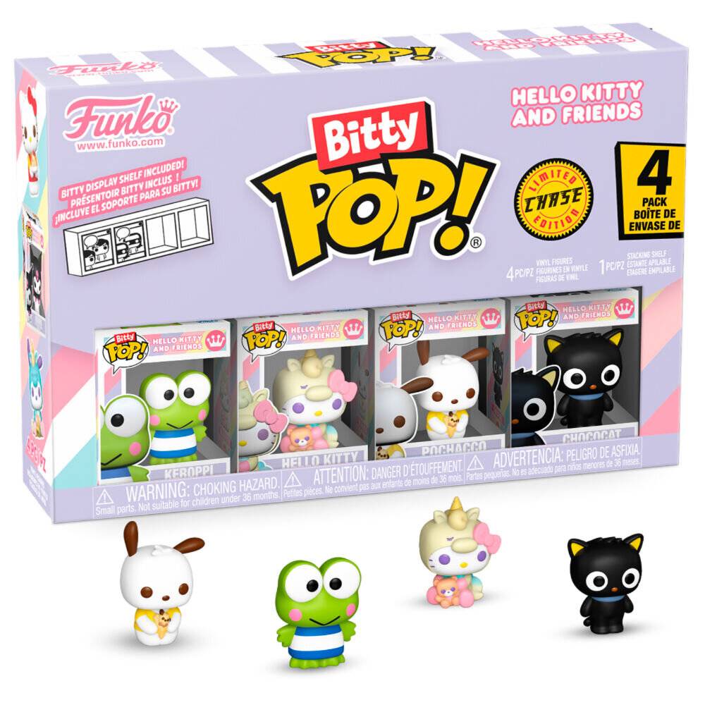 Blister 4 Figuren Bitty POP Hello Kitty und ihre Freunde Keroppi