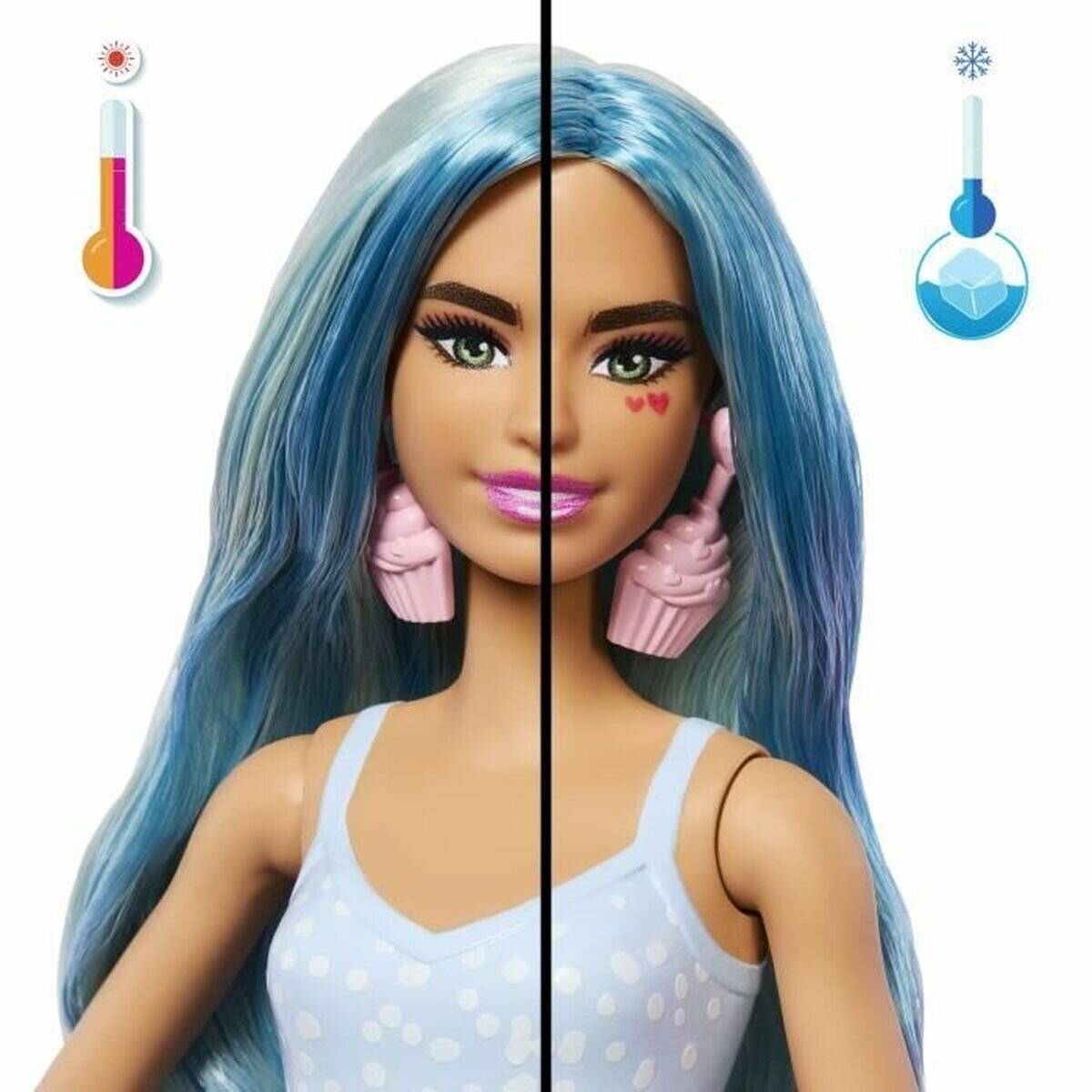 Barbie Pop Reveal Serie Set Modepuppe + Zubehör Cupcake + Haustier JFY61 3+