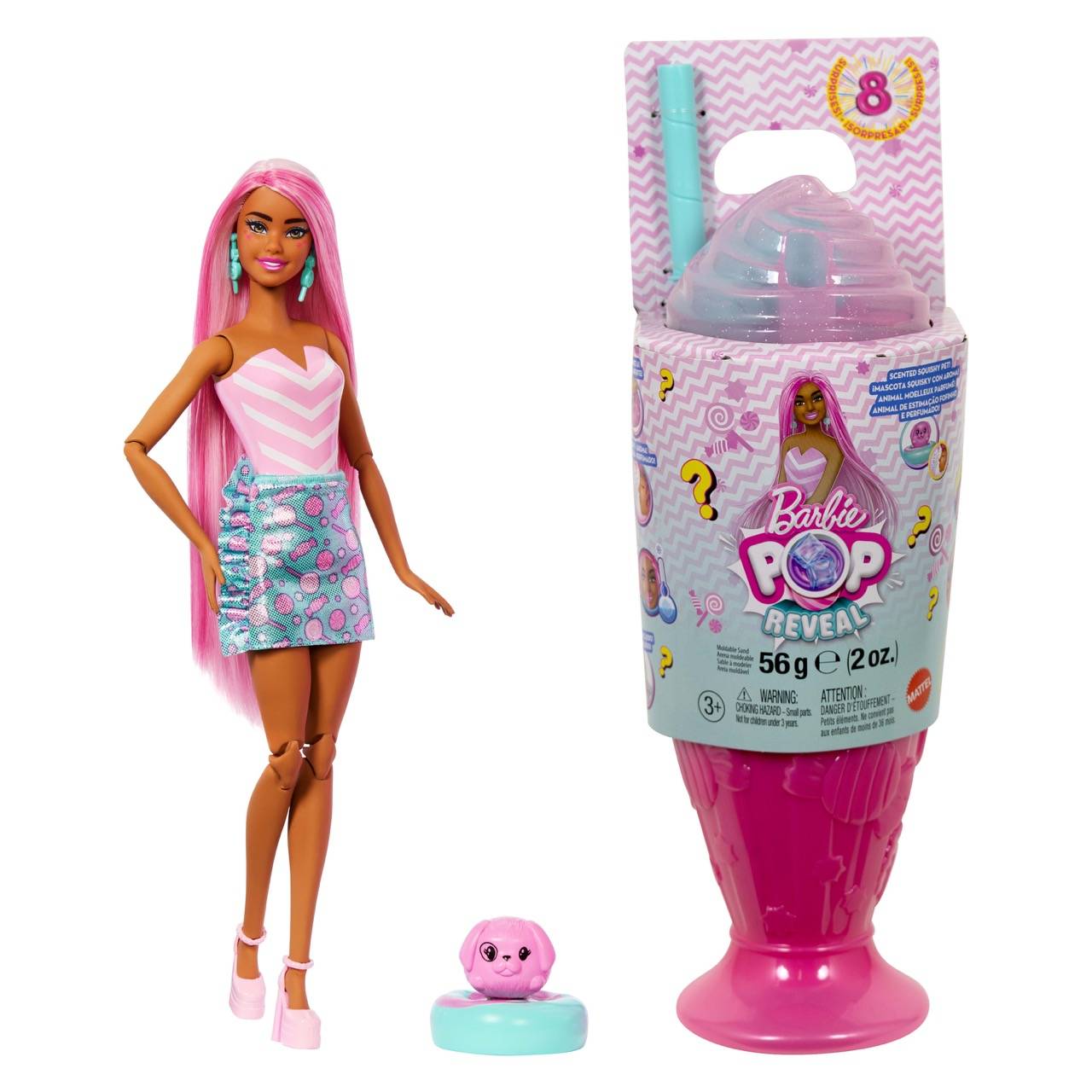 Mattel JFY62 - Barbie Pop! Reveal Barbie Treats Series - Pink Doll