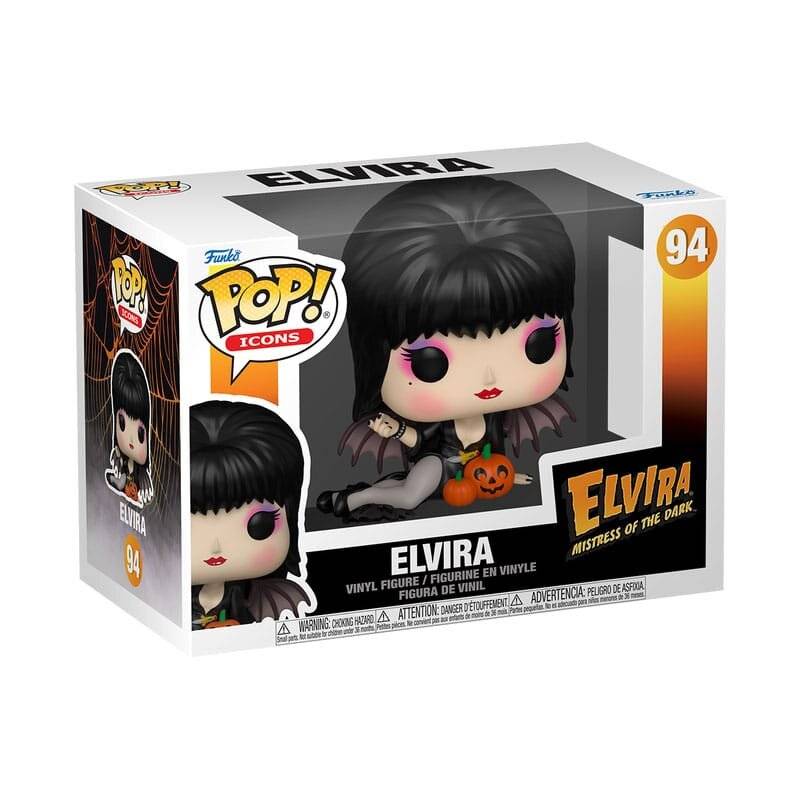 POP-Figur Elvira Die Herrin der Dunkelheit Elvira mit Kü rbissen