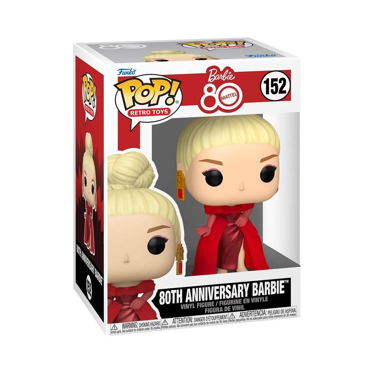 Mattel 80th Anniversary POP! Retro Toys Vinyl Figur Barbie 9 cm
