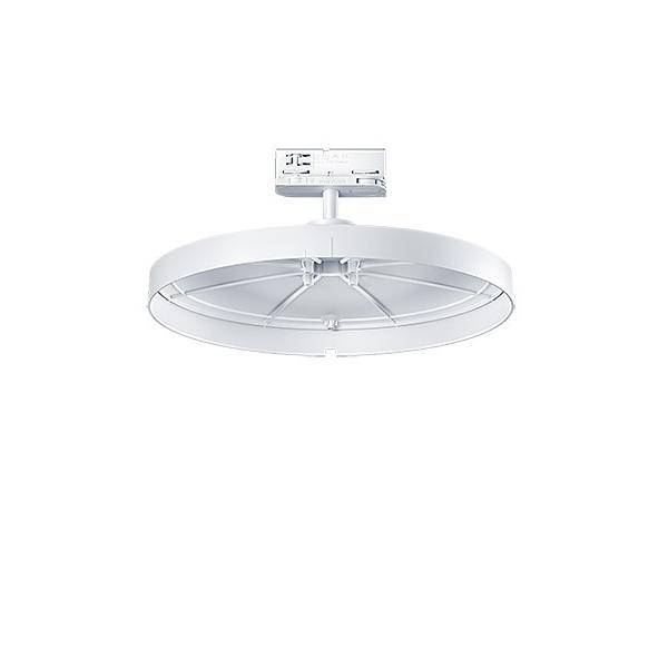 Eine weiße, kreisförmige LED-Deckenleuchte mit einem einfachen, modernen Design und einer Befestigungshalterung oben.