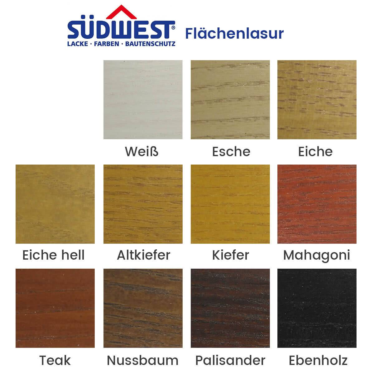 SÜDWEST Flächen-Lasur Holzlasur 0,75 Liter 0901 farblos
