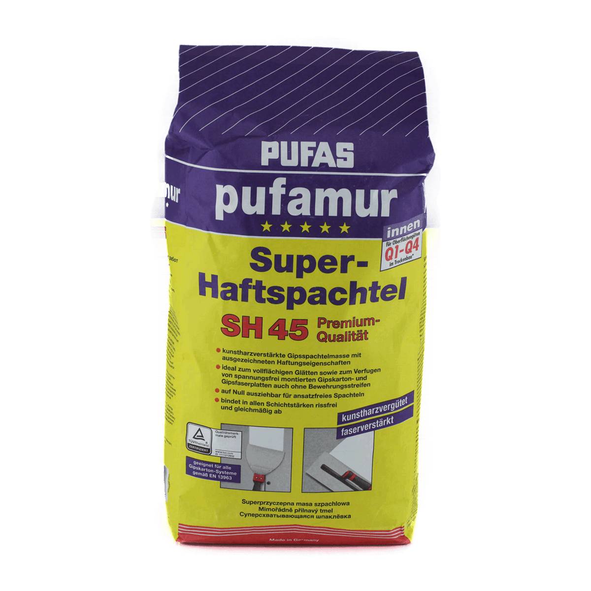 PUFAS Pufamur Super-Haftspachtel SH 45 Gipsspachtelmasse 5 kg