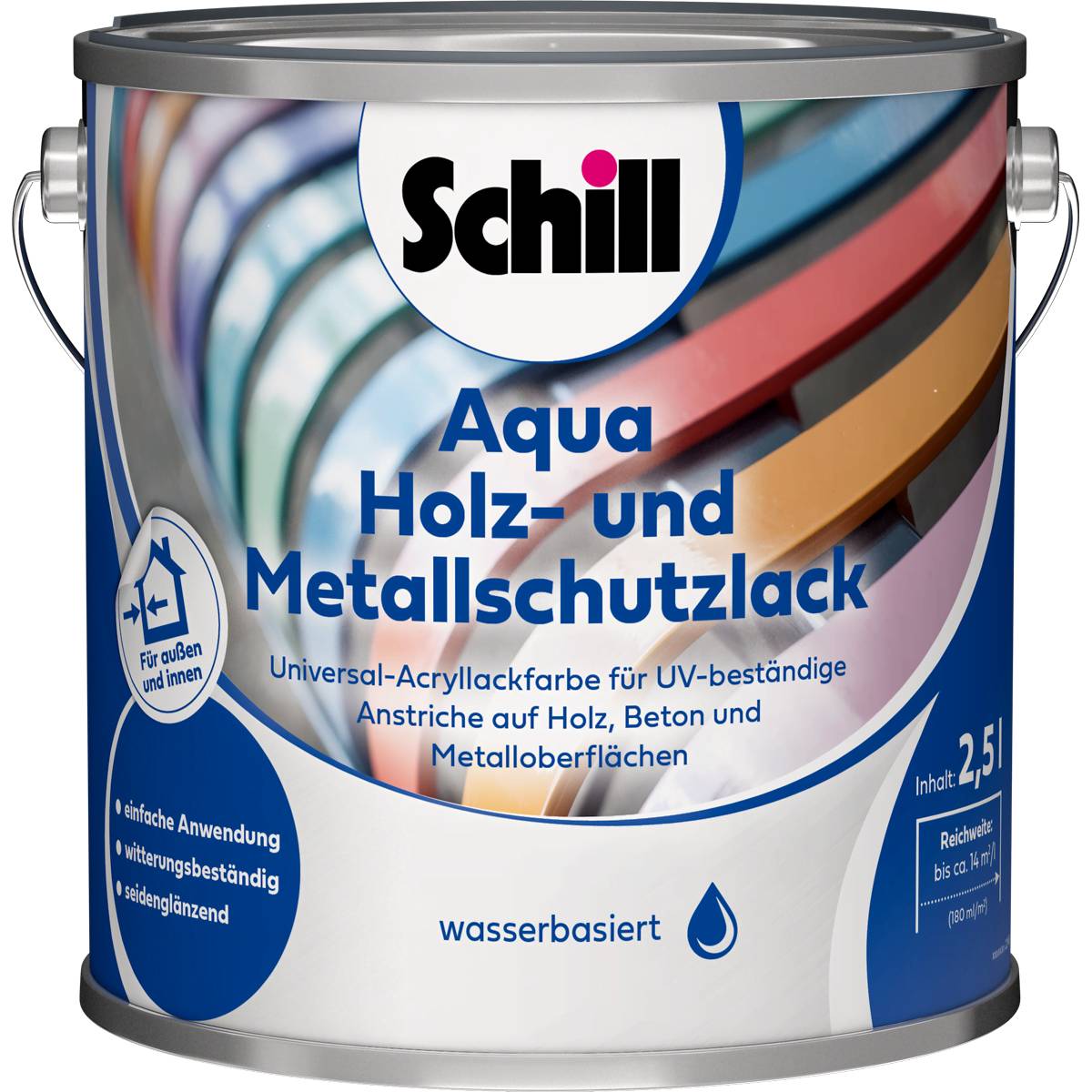 Schill Aqua Holz- und Metallschutzlack 2,5 Liter
