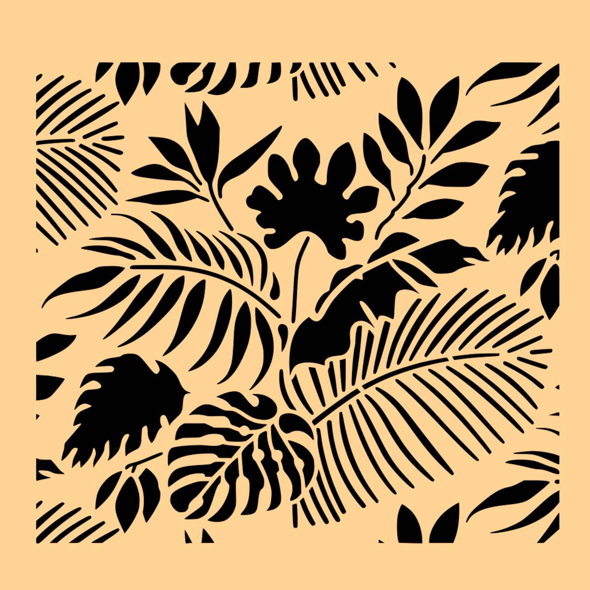 Schablone Pflanzen Muster