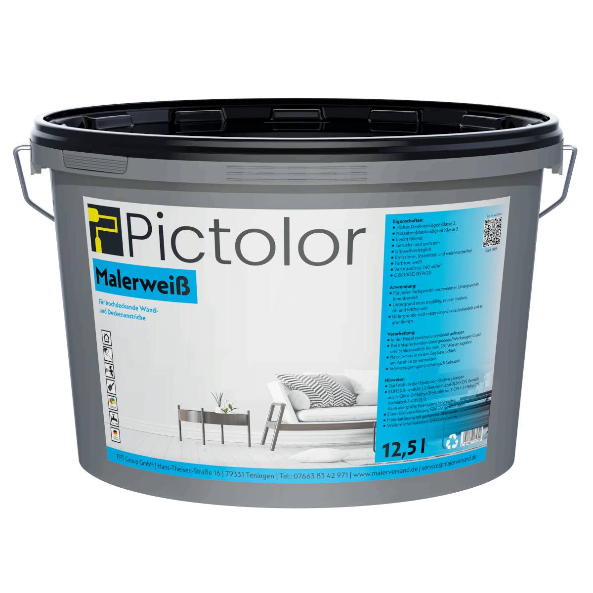 Pictolor@ Malerweiß Wandfarbe