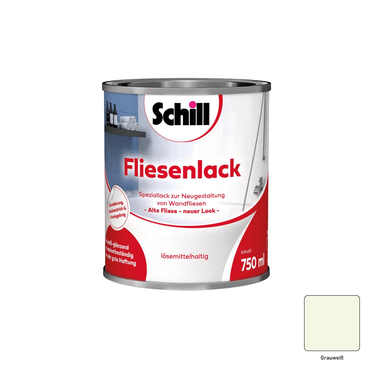 Schill Fliesenlack 0,75 Liter Grauweiß