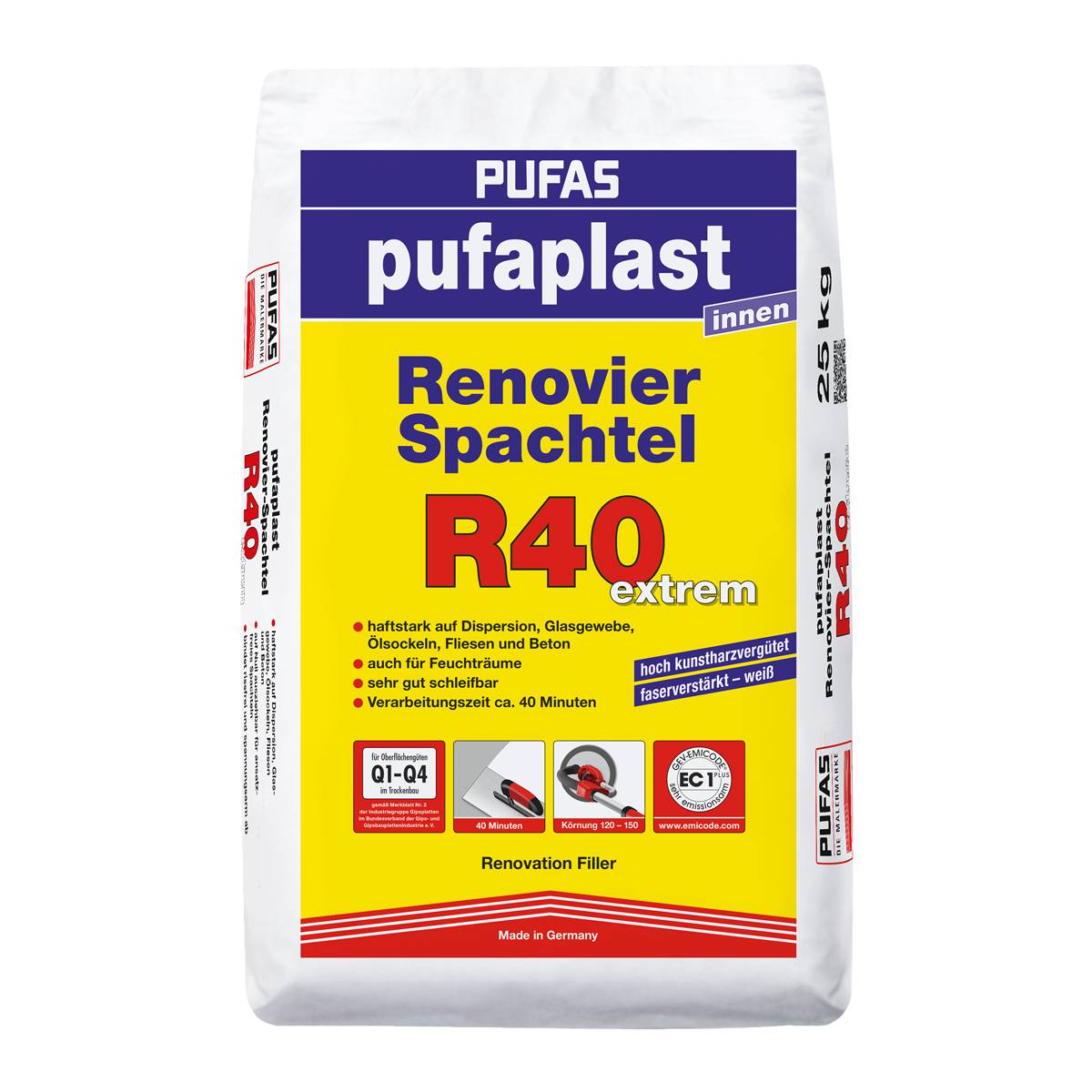 Pufaplast Renovier-Spachtel R40 extrem 25 kg