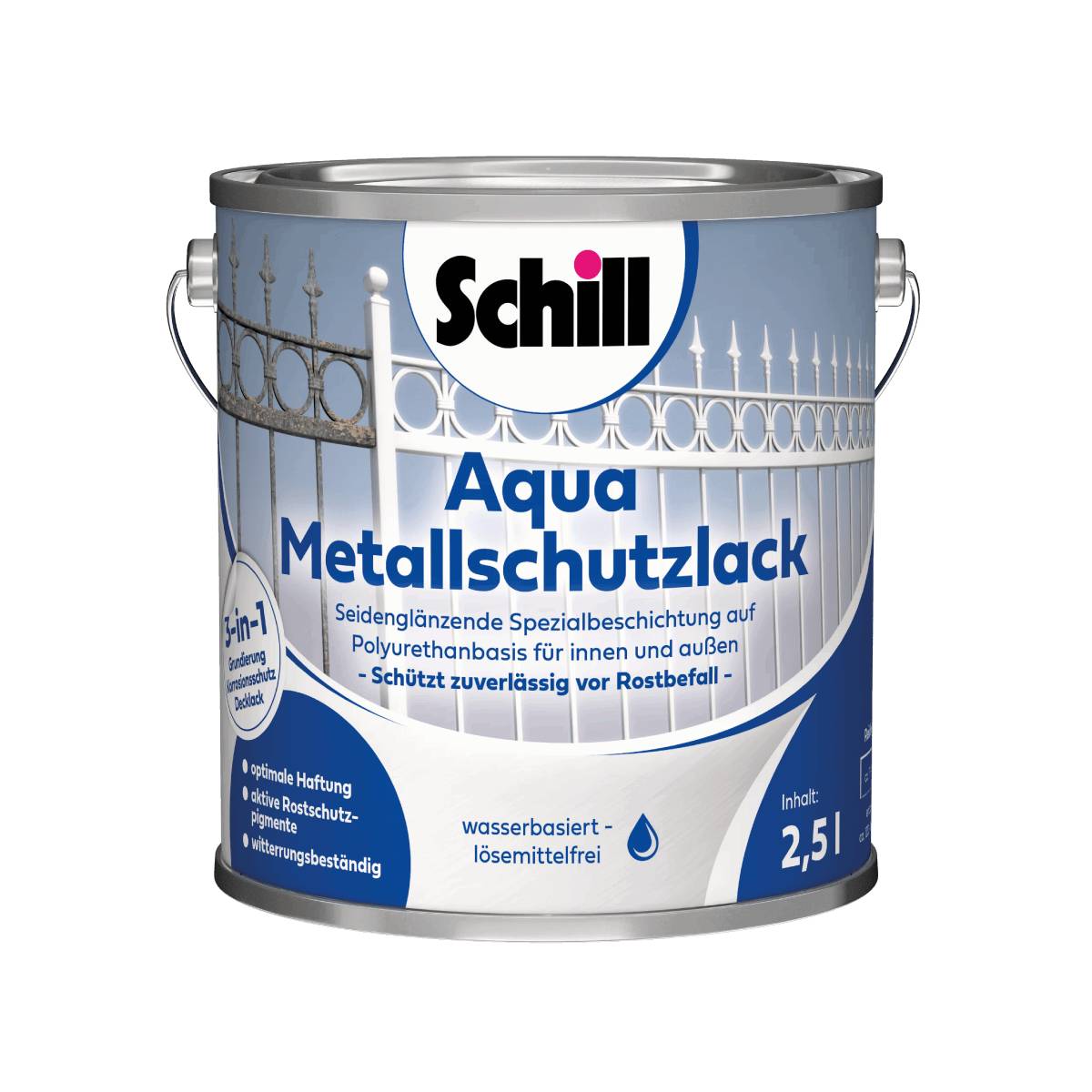 Schill Aqua Metallschutz 3 in 1 2,5 Liter Weiß