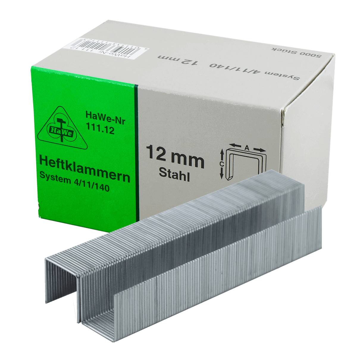 HaWe Heftklammern System 11/140 Tackerklammern 12 mm