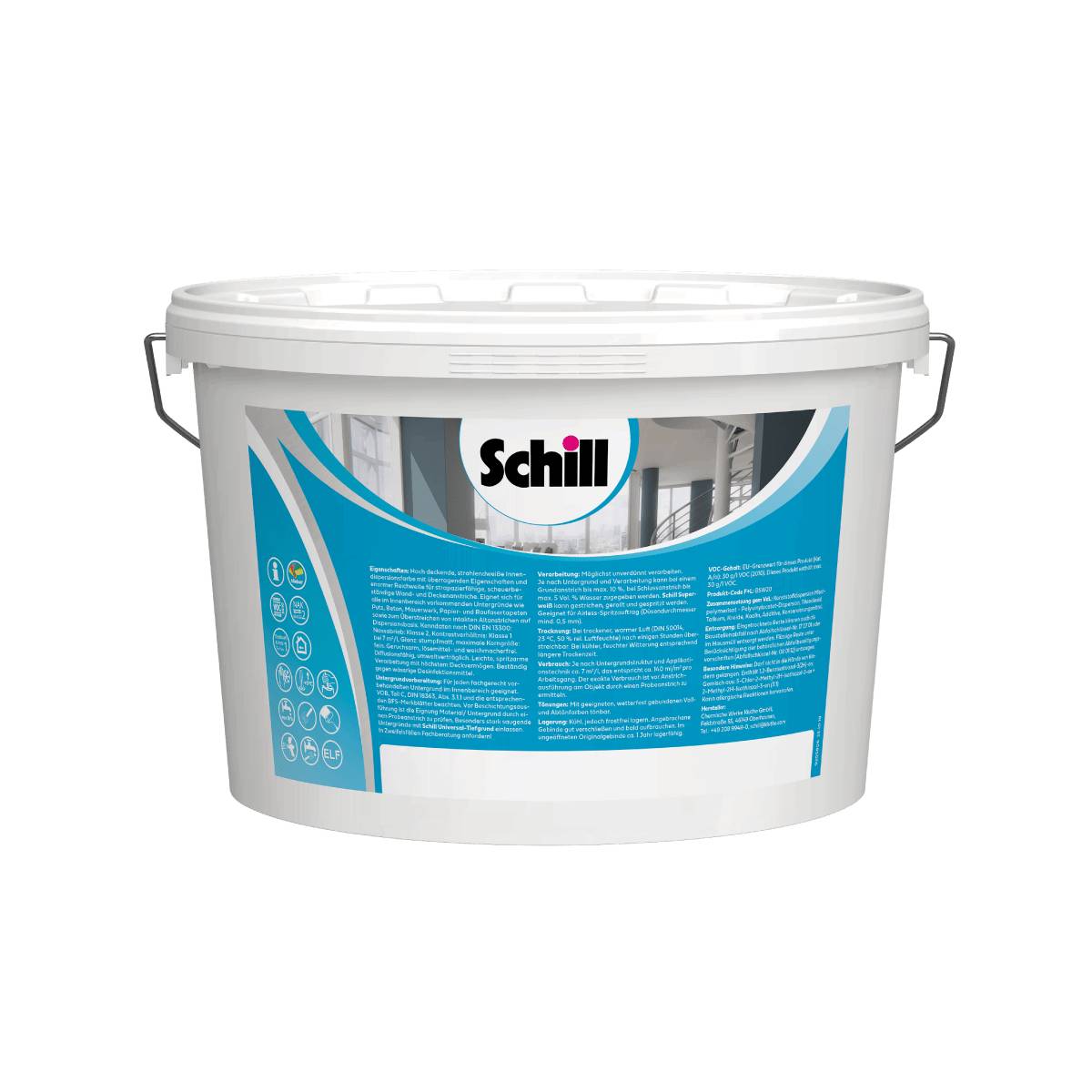 Schill Superweiß Wandfarbe 10 Liter
