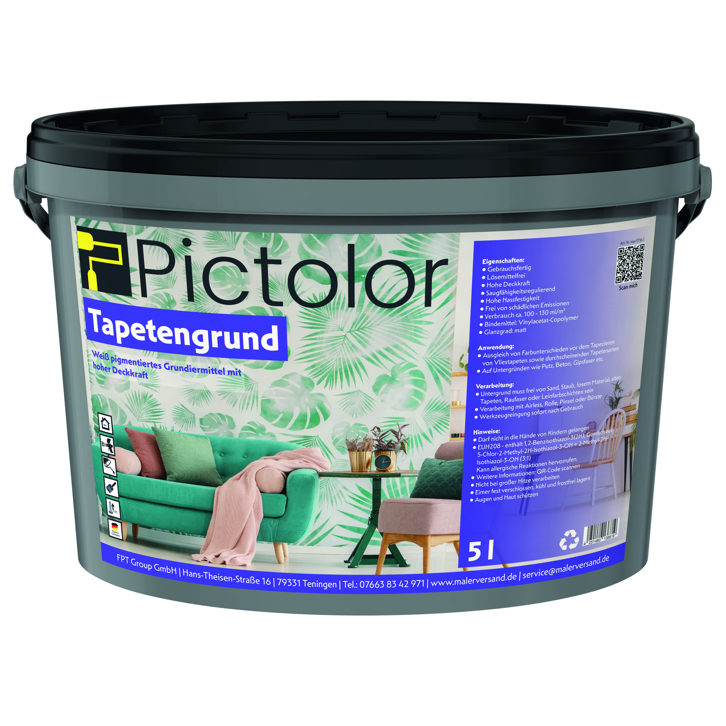 Pictolor@ Tapetengrund 5 Liter