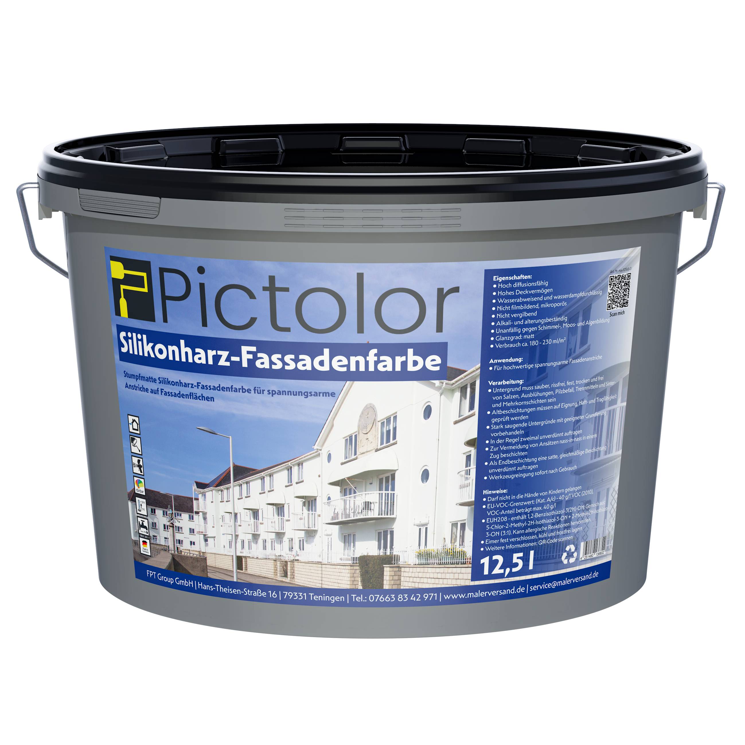 Pictolor@ Silikonharz Fassadenfarbe 12,5 Liter