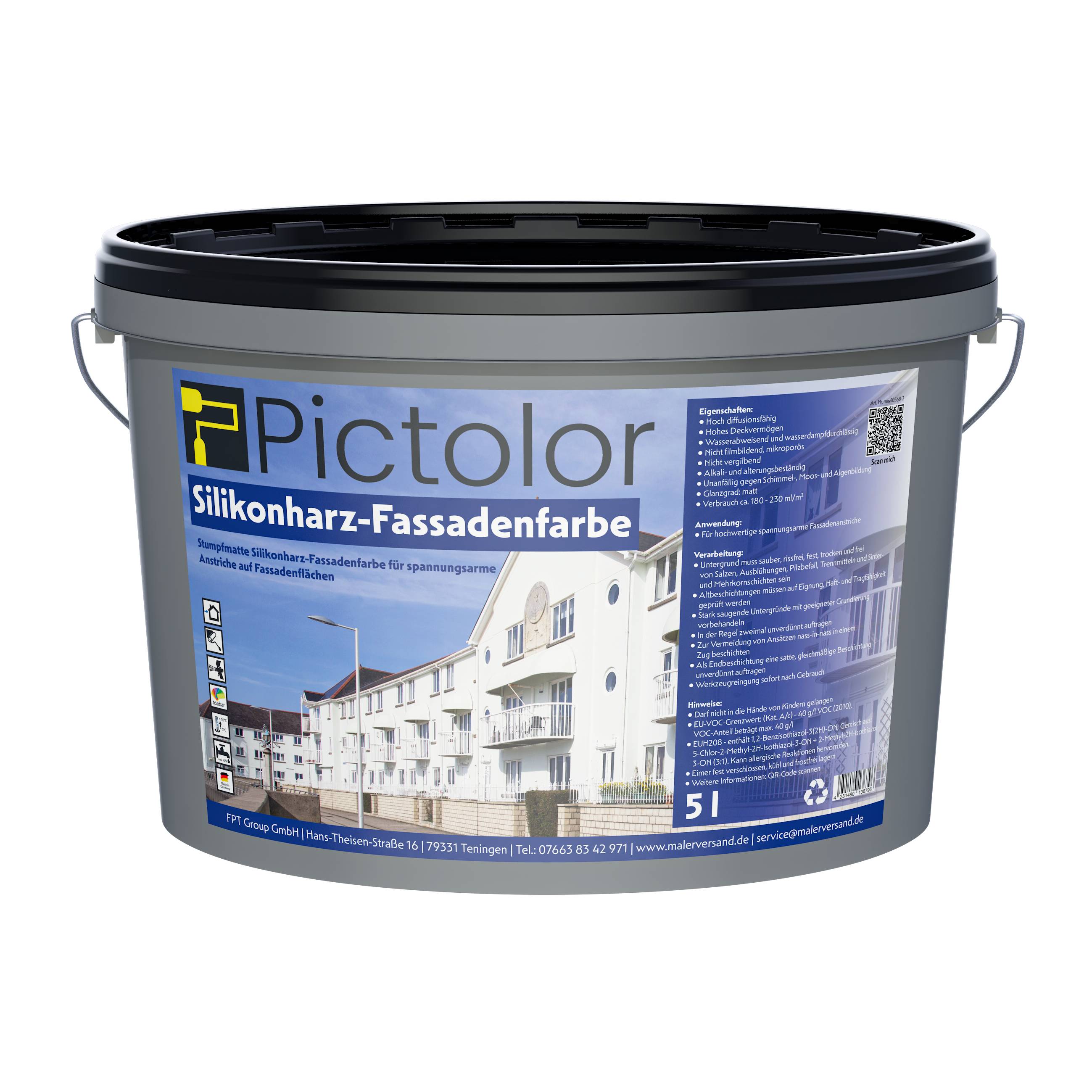 Pictolor@ Silikonharz Fassadenfarbe 5 Liter