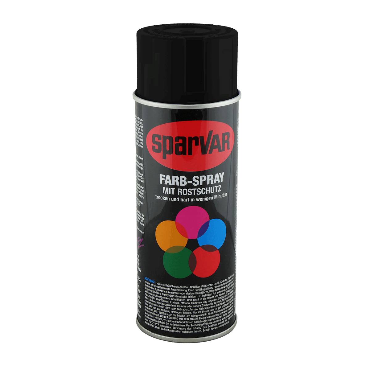 Sparvar Farb-Spray mit Rostschutz RAL 9005 - Tiefschwarz