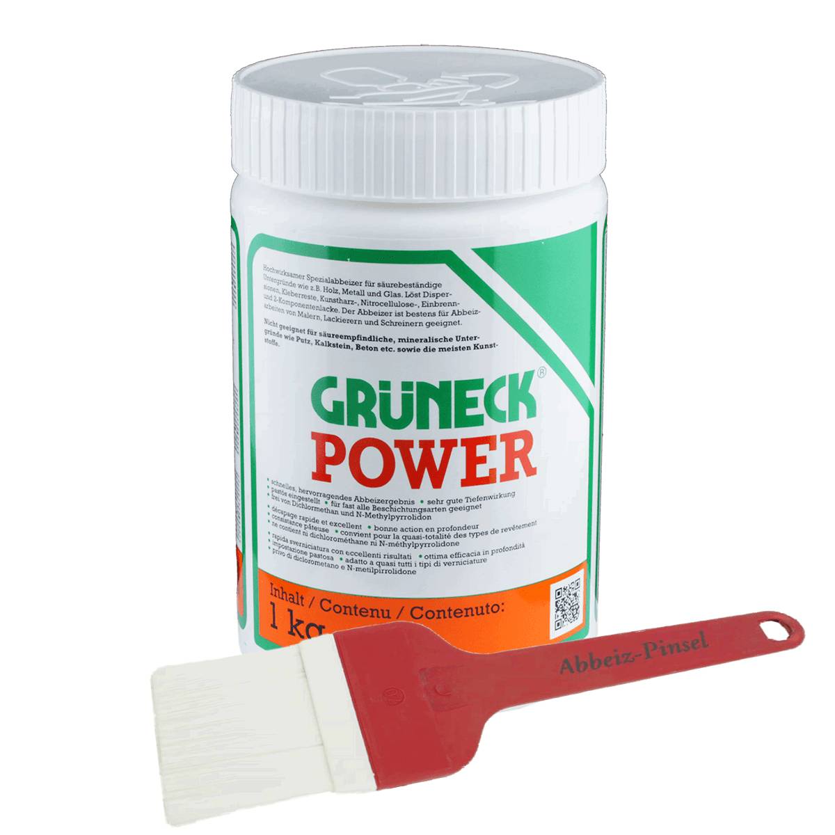 Lackentferner-Set Grüneck@ Power mit Abbeizpinsel 1 kg