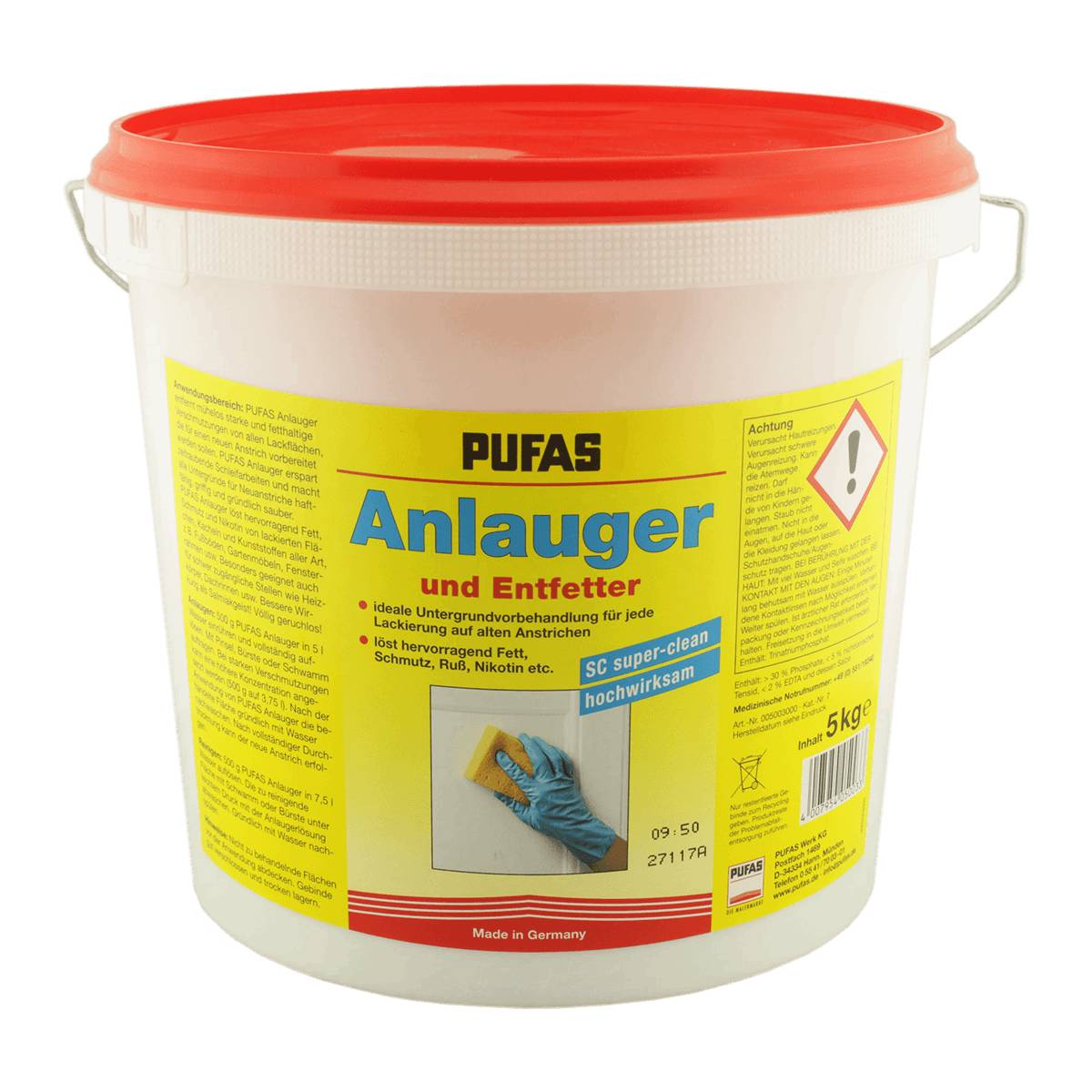 PUFAS Spezialreinigungsmittel Anlauger und Entfetter Pulver 5kg