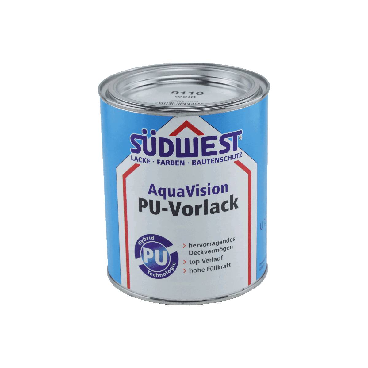 SÜDWEST AquaVision PU-Vorlack matt 0,75 Liter