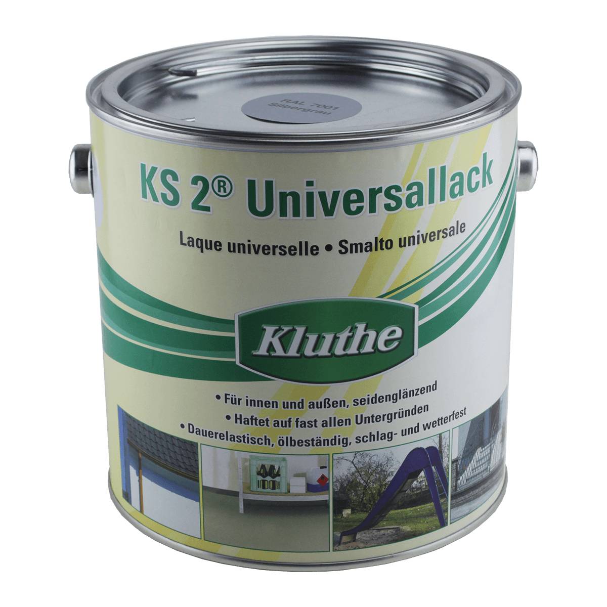 Kluthe KS2 Universallack Seidenglanzlack 2,5 Liter RAL 3000 - Feuerrot