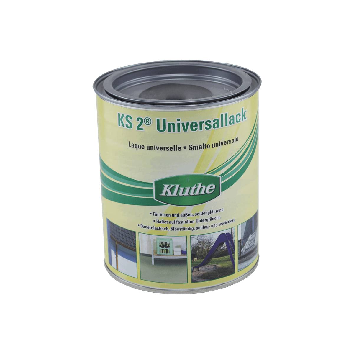 Kluthe KS2 Universallack Seidenglanzlack 0,75 Liter RAL 7001 - Silbergrau