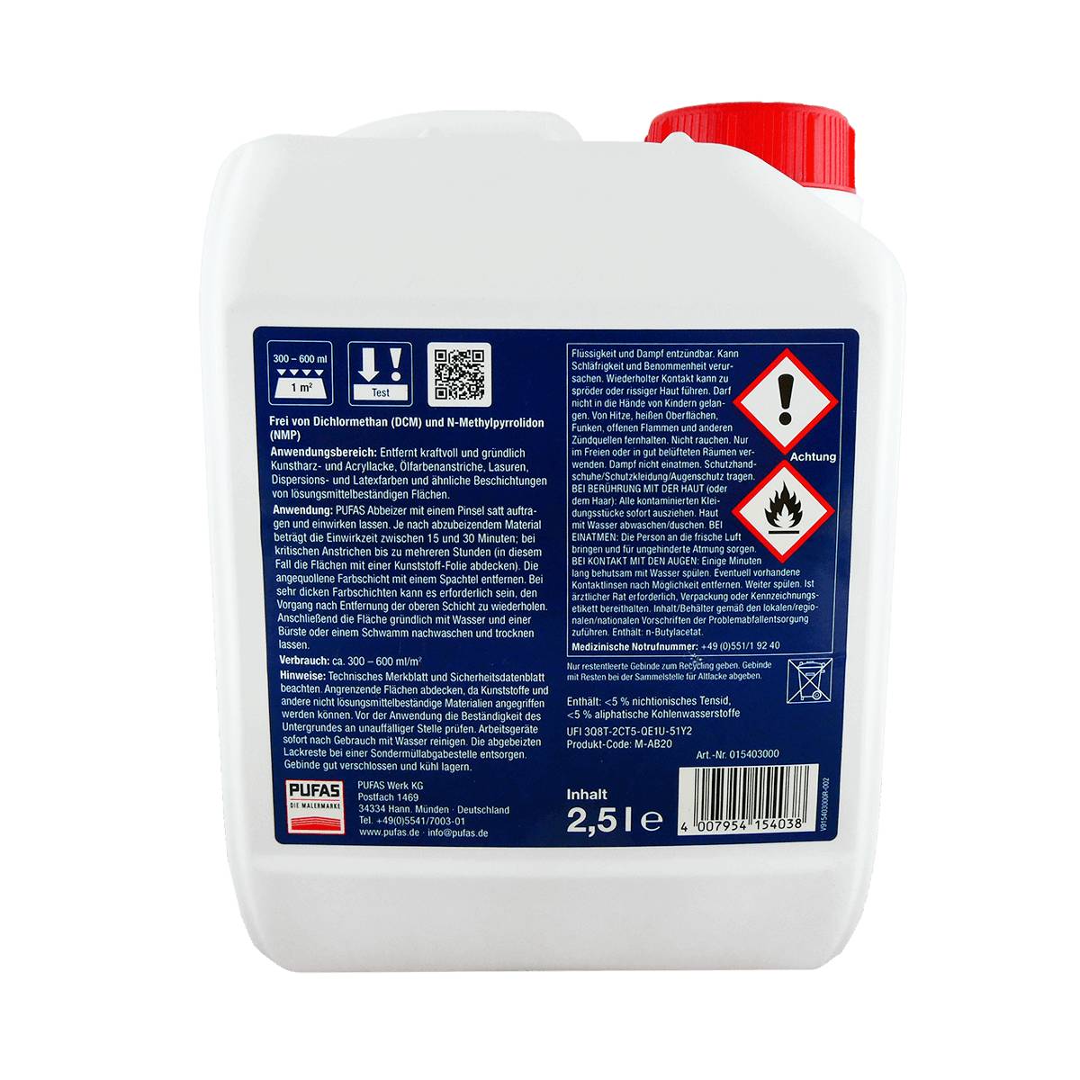 PUFAS Abbeizer P15 intensiv 2,5 Liter