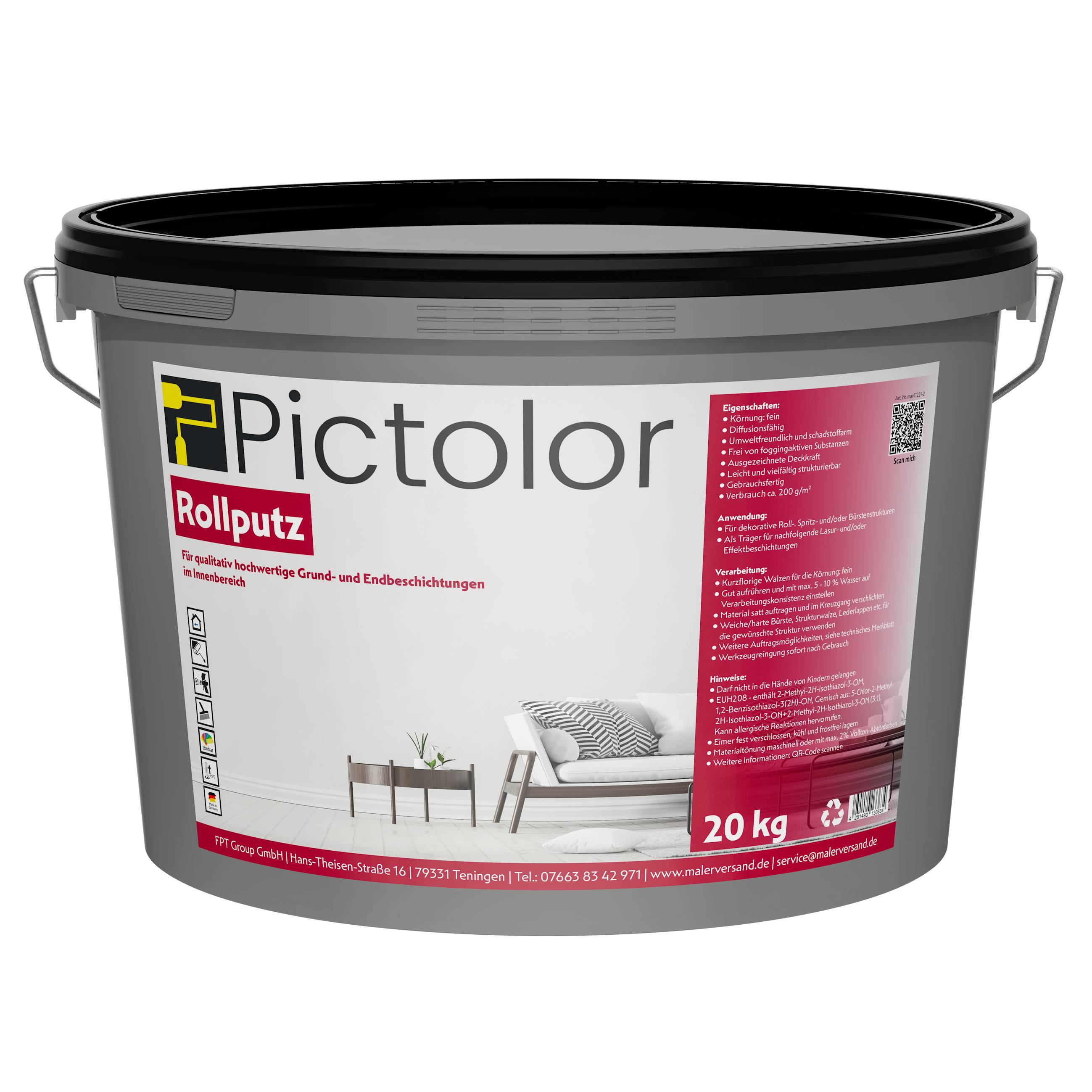 Pictolor@ Streichputz Rollputz 20 kg Grob