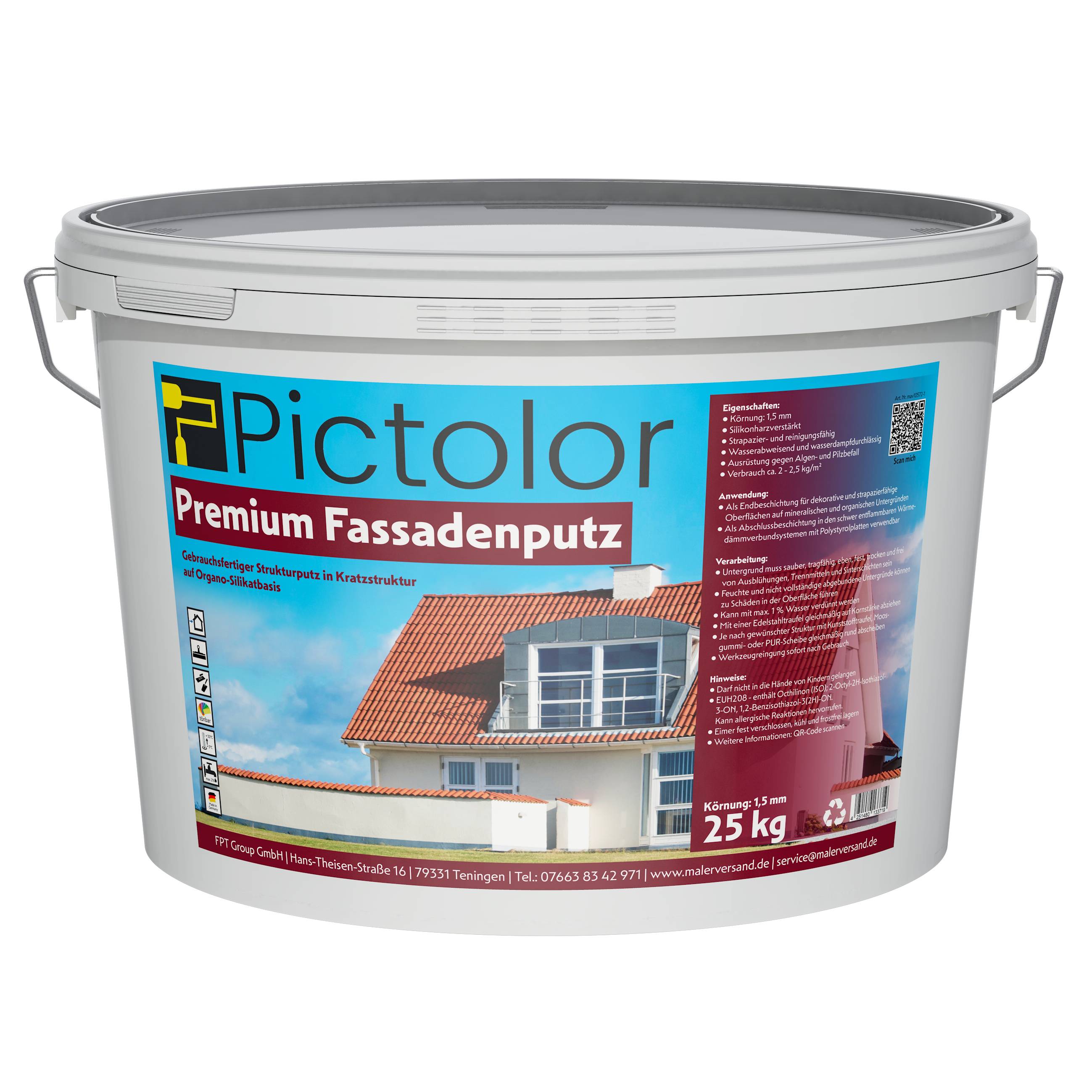 Pictolor@ Premium-Fassadenputz Kratzputz 1,5 mm