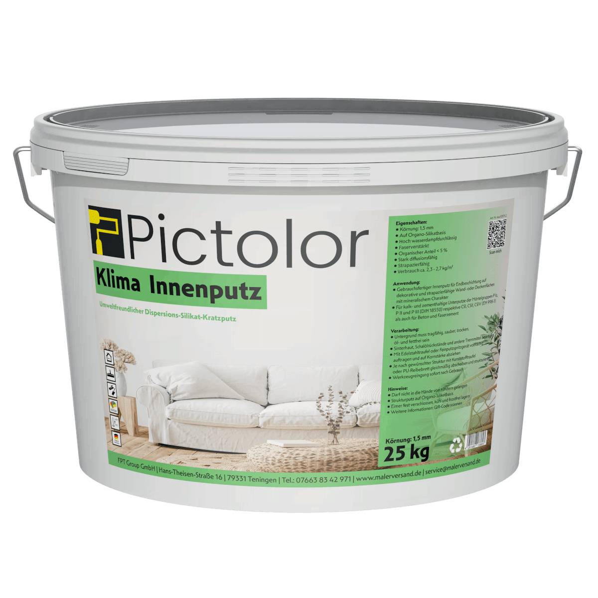 Pictolor@ Klima-Innenputz Kratzputz 1,5 mm