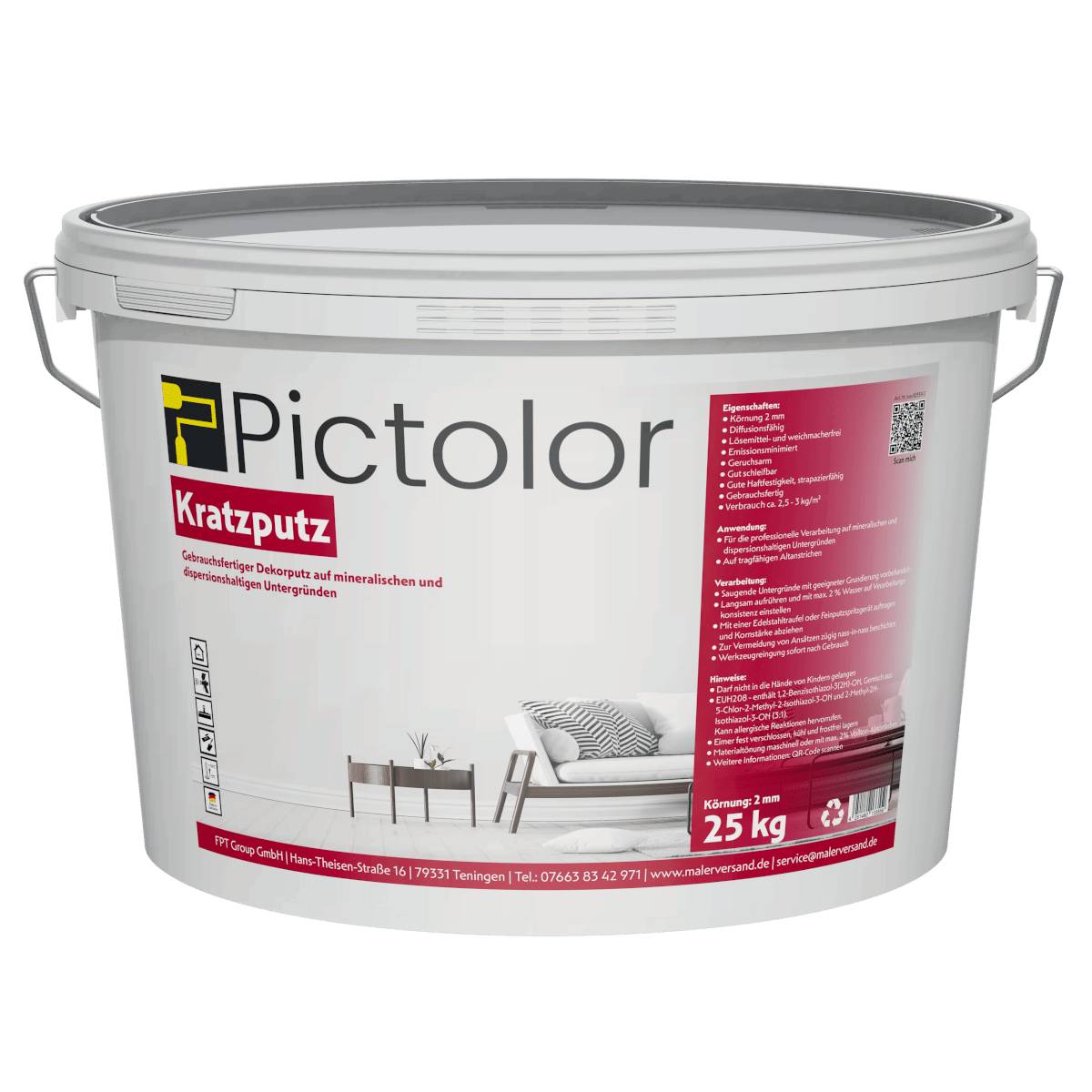 Pictolor@ Innenputz Kratzputz 2 mm