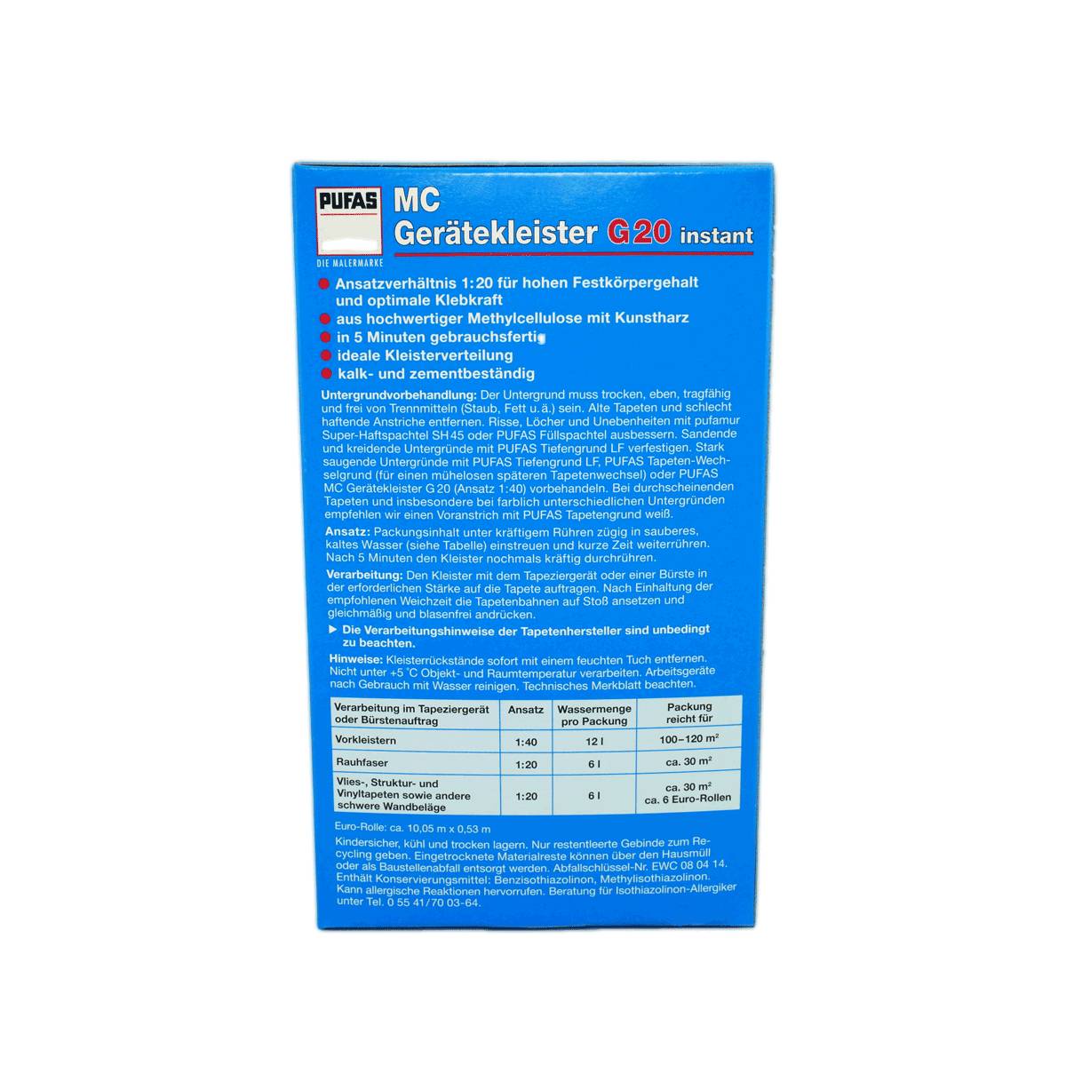 PUFAS MC gerätekleister G 20 - instant 0,3 kg