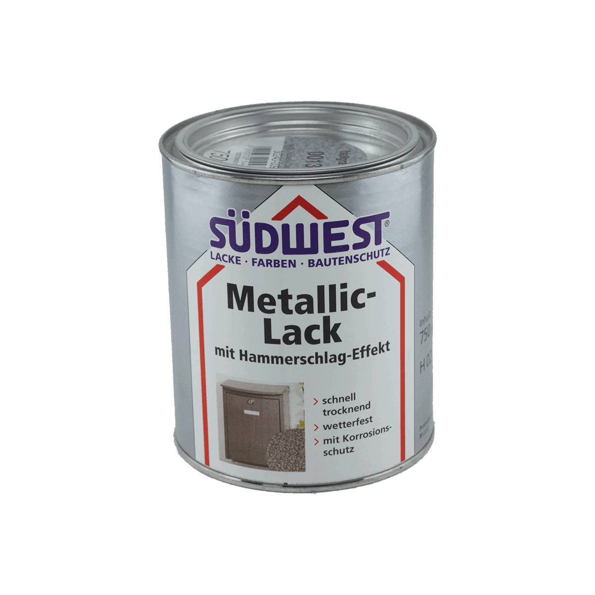 SÜDWEST Metallic-Lack mit hochglänzenden Hammerschlag-Effekt 0,75 Liter