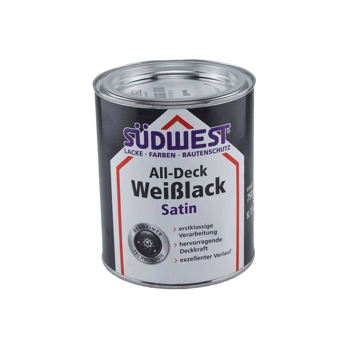 SÜDWEST All-Deck Weißlack Satin seidenglänzend 0,75 Liter
