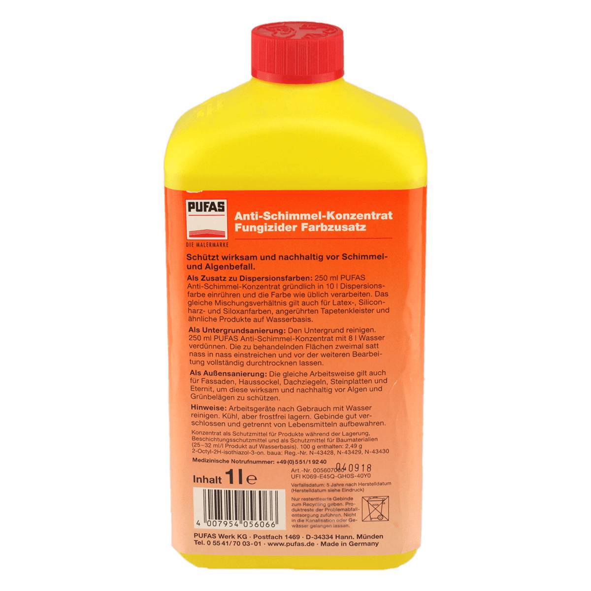 PUFAS Anti-Schimmel-Konzentrat 1 Liter