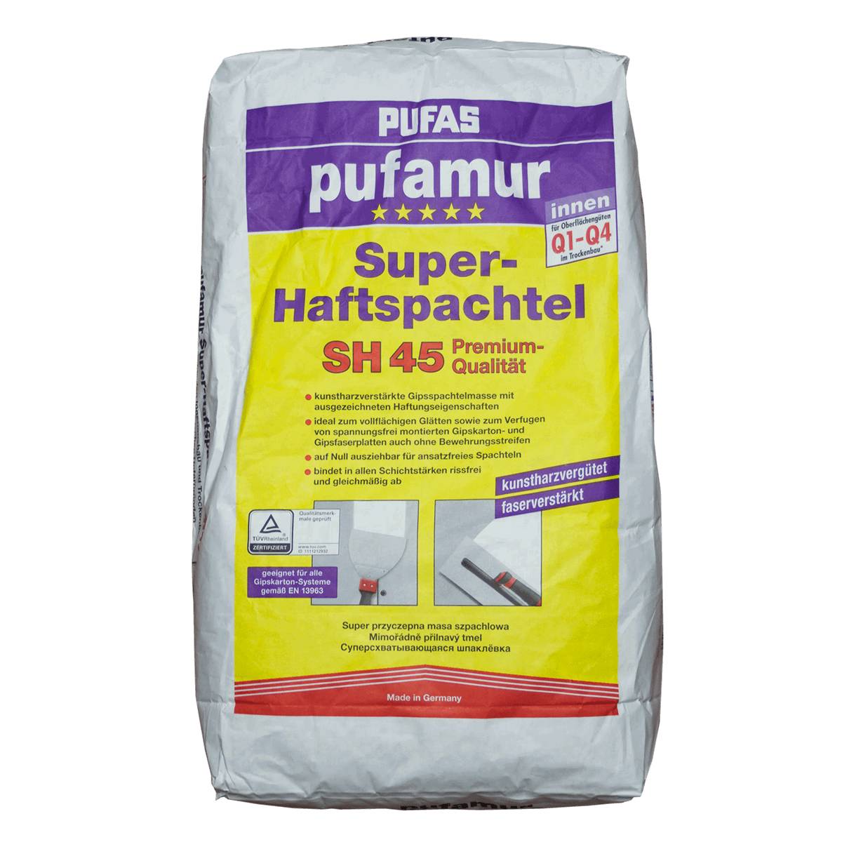 PUFAS Pufamur Super-Haftspachtel SH 45 Gipsspachtelmasse 25 kg