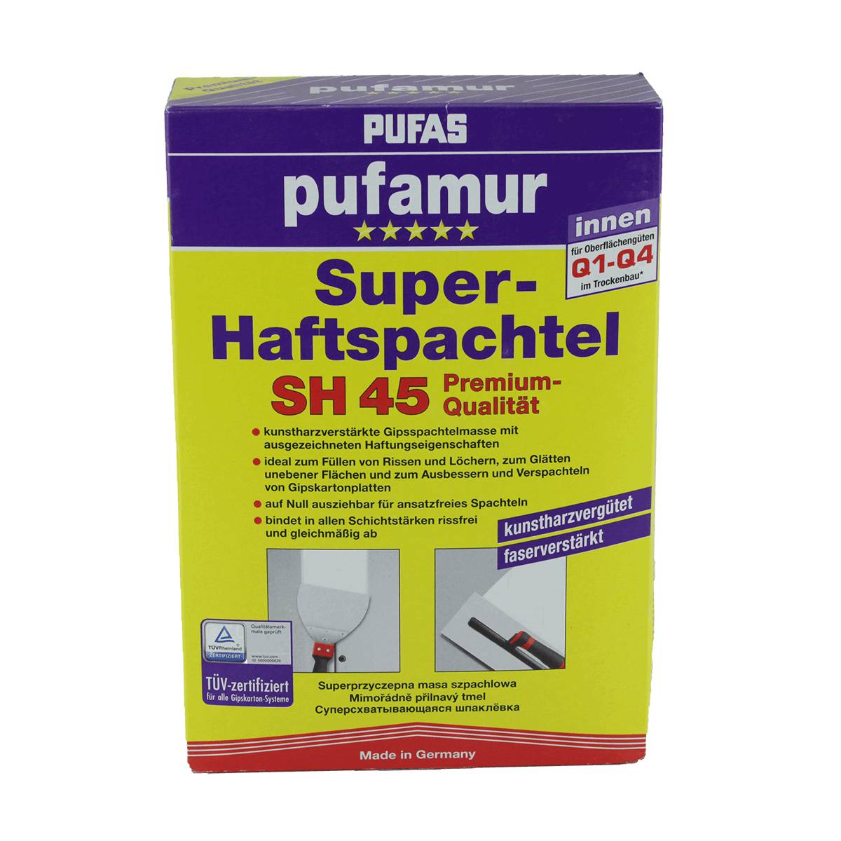 PUFAS Pufamur Super-Haftspachtel SH 45 Gipsspachtelmasse 2 kg