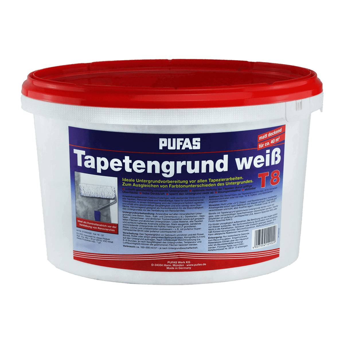 PUFAS Tapetengrund weiß Voranstrich 2,5 Liter