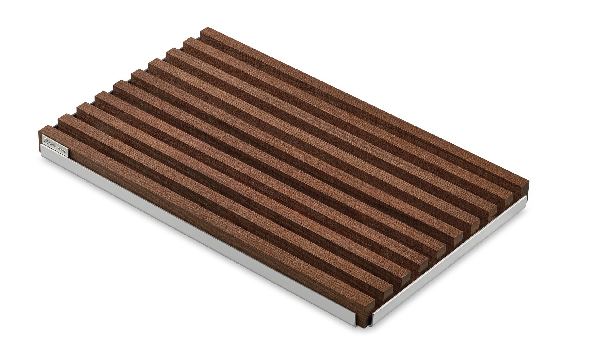 Wüsthof Schneidbrett 40 x 25 x 3 cm | Thermobuche mit Edelstahl