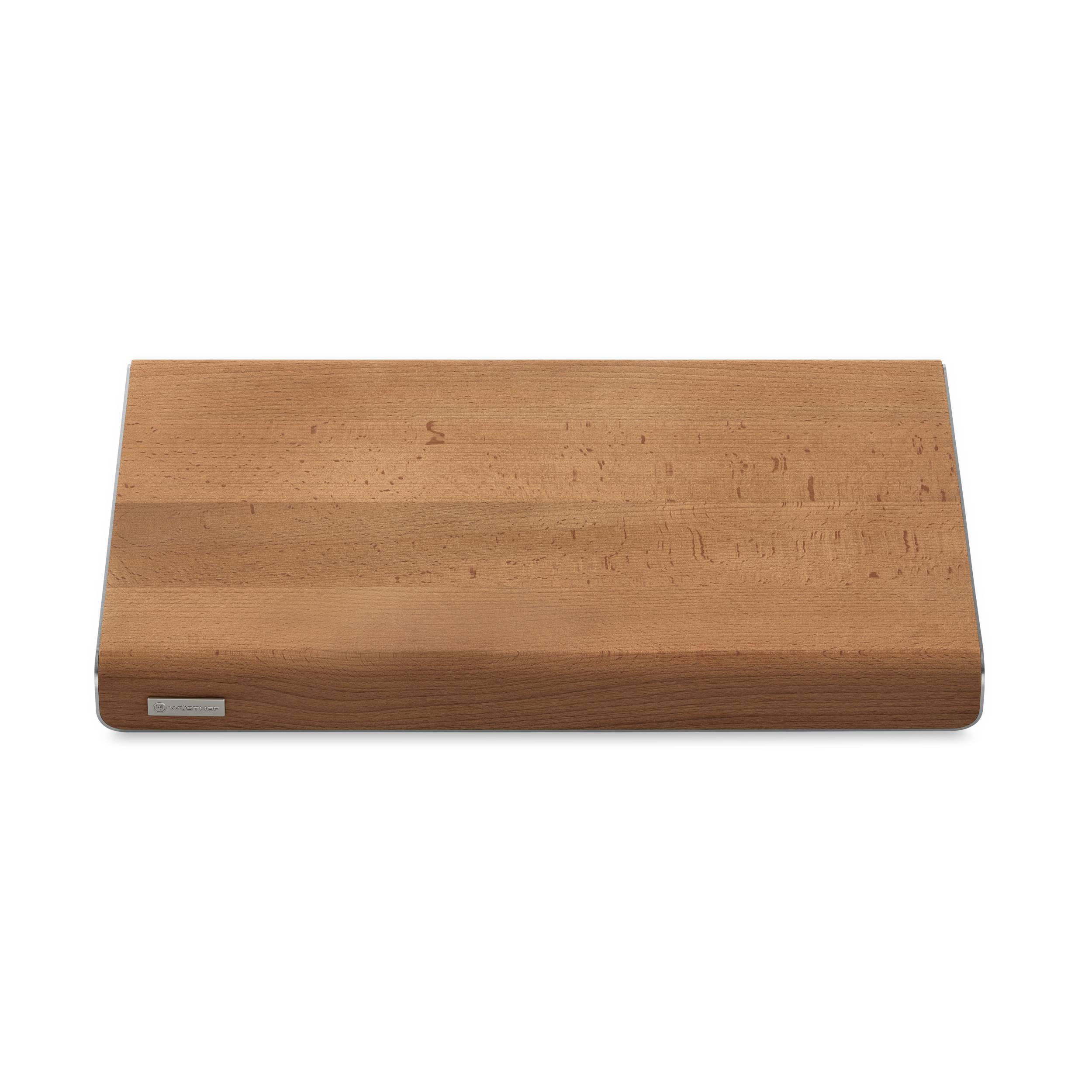 Wüsthof Schneidbrett 40 x 25 x 4 cm | Thermobuche mit Edelstahl