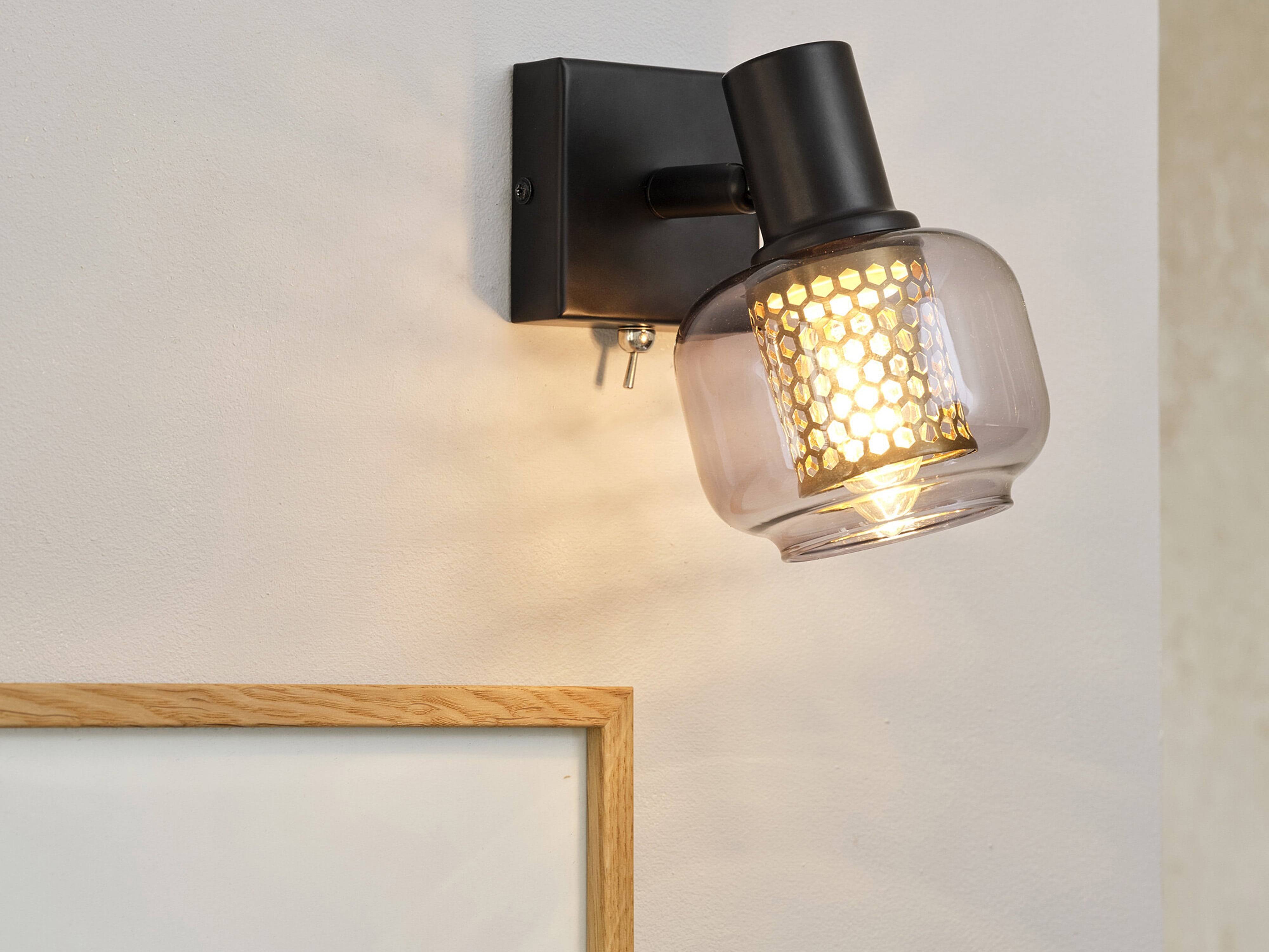 OSRAM Deckenanbau-Leuchte, E14, 2,8 W, 2700 K, 250 lm, IP20, goldenes Wabengitter, dimmbar