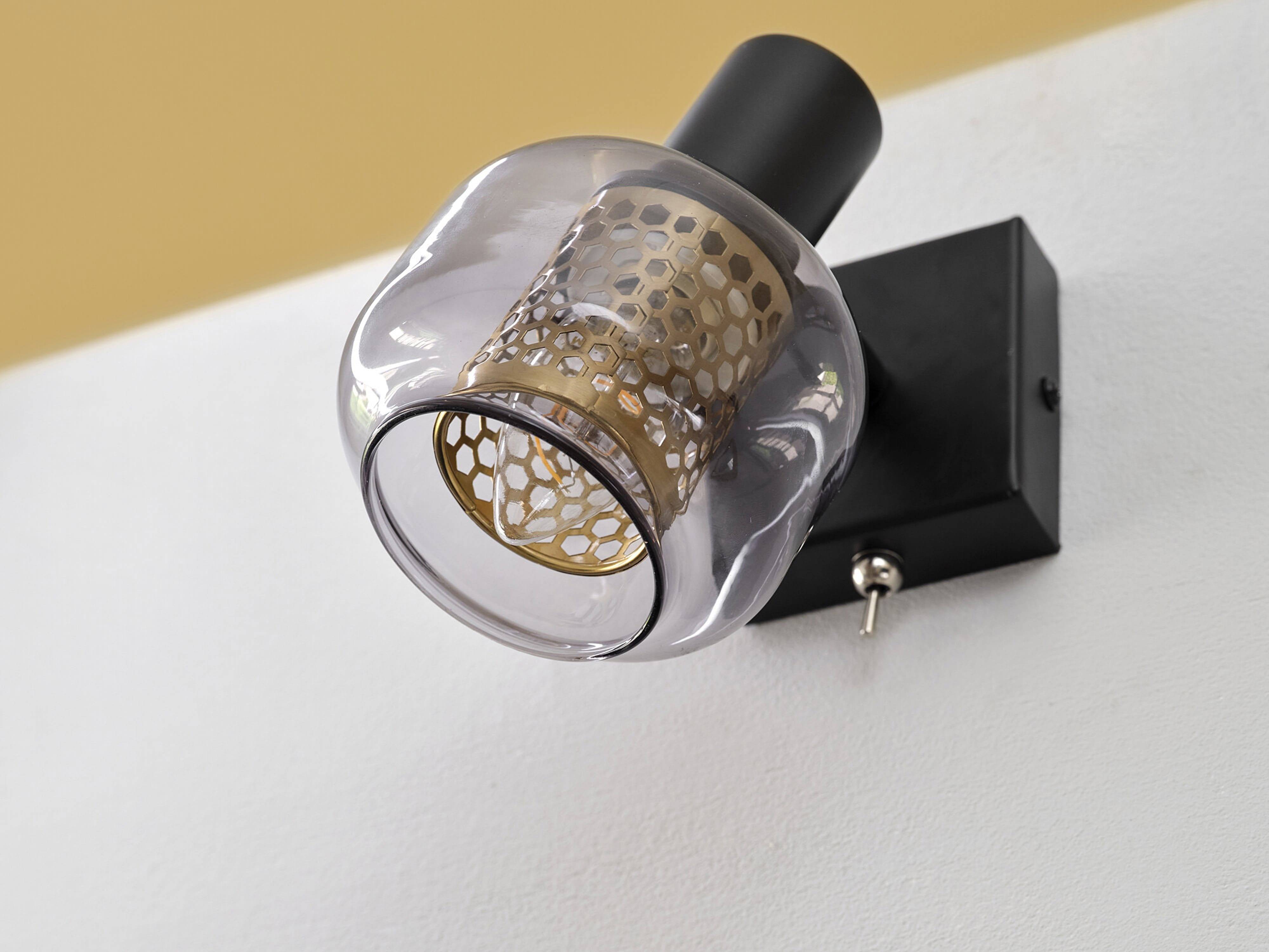 OSRAM Deckenanbau-Leuchte, E14, 2,8 W, 2700 K, 250 lm, IP20, goldenes Wabengitter, dimmbar