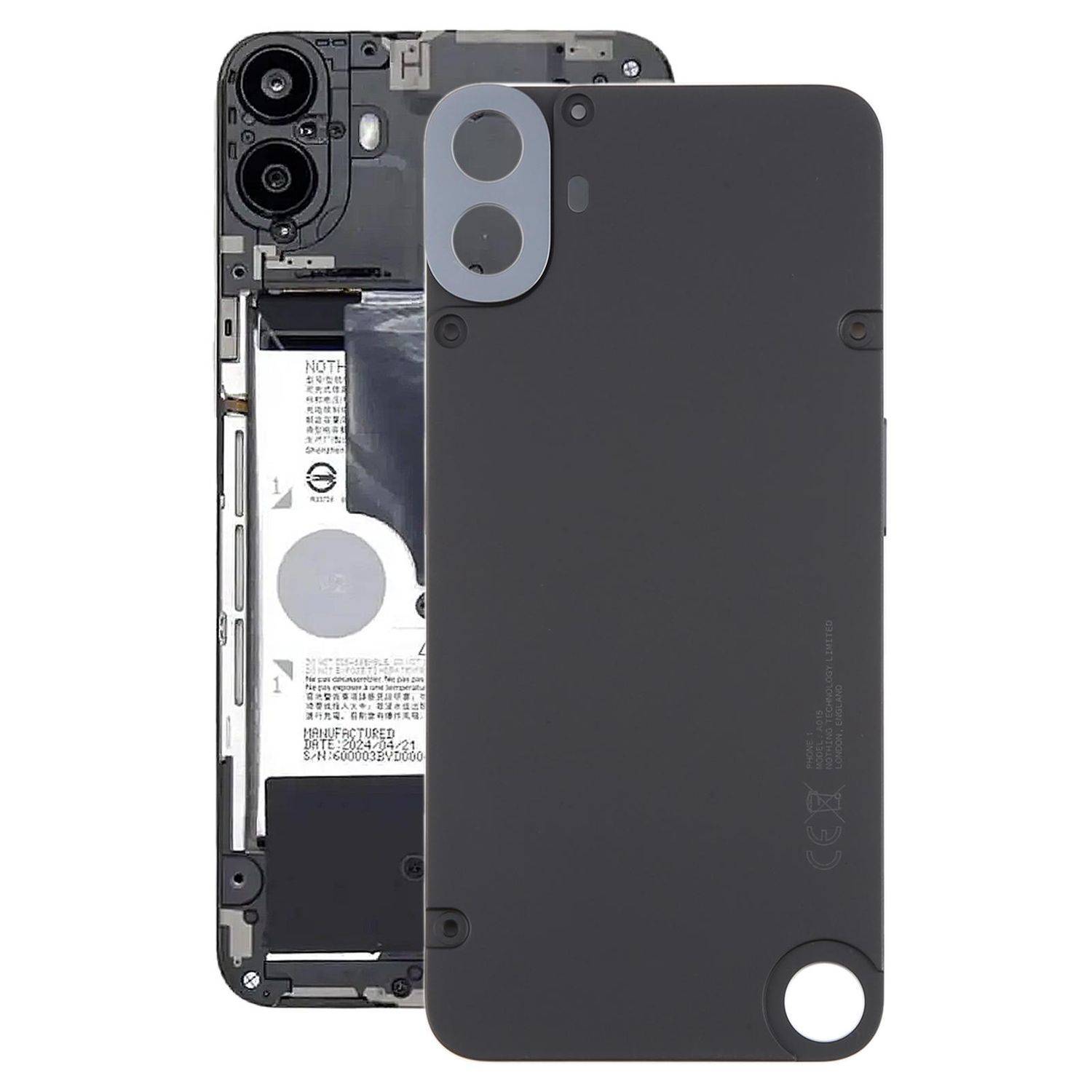 Für Nothing CMF Phone 1 Akkudeckel Backcover Kamera Linse Ersatzteil Schwarz