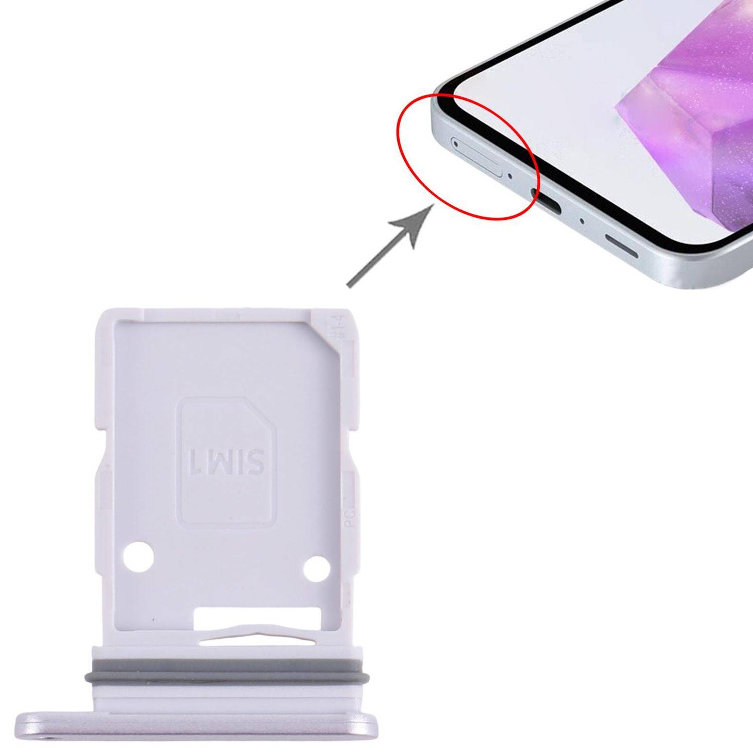 Für Samsung Galaxy A36 SM-A366B SIM Kartenhalter Card Tray Ersatzteil Weiß